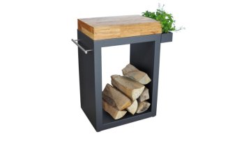 ARTISS Stůl Grafit malý 60 x 45 x 91 cm - dřevo