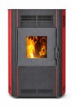 Peletová kamna BLIST Optima 10, 9 kW, červená
