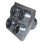 Rozbočovací skříňka  160/4x125 mm (raketa), pozink