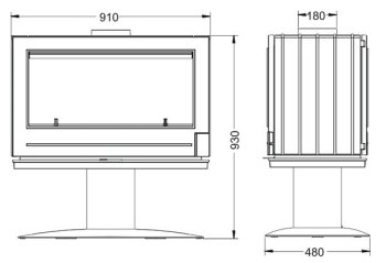 INVICTA krbová kamna NELSON antracit 6129-44