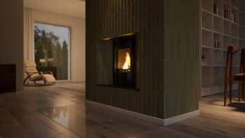 HS FLAMINGO krbová vložka AQUAFLAM 12 PANORAMA s výměníkem a základní regulací