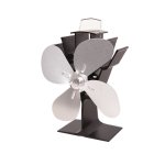 Ventilátor na kamna FLAMINGO čtyřlopatkový, stříbrný