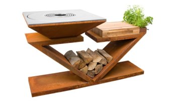 ARTISS Zahradní gril G5 Corten s deskou z nerezové potravinářské oceli