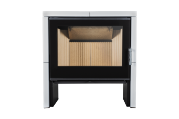 Kachlová kamna NORDflam MAXEL, 9,5 kW, bílá