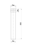 Trubka pro peletová kamna PRODMAX 80 mm, 100 cm, 1,2 mm