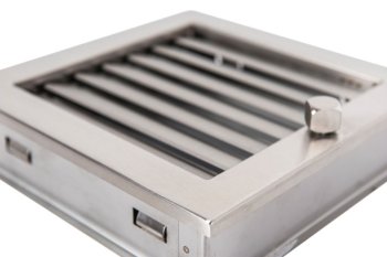Krbová mřížka 16x32 cm, PREMIUM TREND broušená nerez s žaluzií