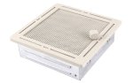 Krbová mřížka 16x16 cm, PREMIUM TREND krémový brokát s žaluzií