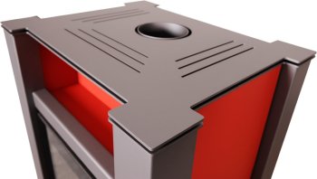 HS FLAMINGO krbová kamna AQUAFLAM VARIO LEND 11 kW - červená (bez výměníku)