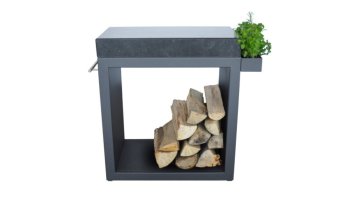 ARTISS Stůl Grafit velký 80 x 45 x 91 cm - žula