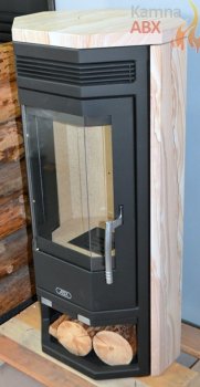 ABX krbová kamna Baltik 4, černý plech, pískovec včetně horní desky
