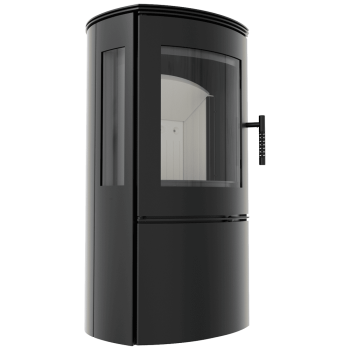 KRATKI krbová kamna FALCON View - černá