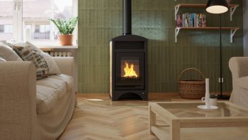 HS FLAMINGO krbová kamna AQUAFLAM VARIO BARMA 11/5 kW - Javor