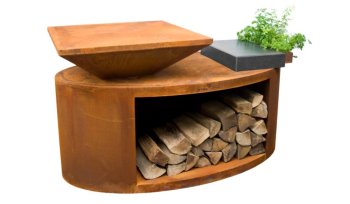 ARTISS Zahradní gril G3 Corten s deskou z nerezové potravinářské oceli