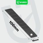 Náhradní čepele do odlamovacího nože Wuber W00011, 18 mm, 10 ks