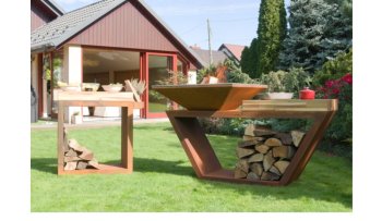 ARTISS Zahradní gril G4 Corten s deskou z uhlíkové oceli