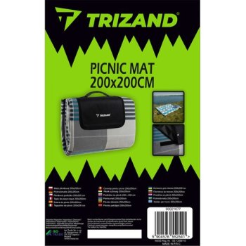 TRIZAND 21077 Plážová zateplená pikniková deka 200x200cm