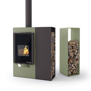 Stojan na dřevo FLAMINGO DELUXE 2 - olivová