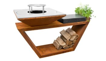 ARTISS Zahradní gril G4 Corten s deskou z uhlíkové oceli
