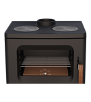 Krbová kamna s troubou BRONPI HILTON-C, 14 kW, antracit