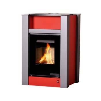 HS FLAMINGO krbová kamna AQUAFLAM VARIO LEND 11 kW - červená (bez výměníku)