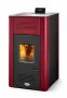 Peletová kamna s výměníkem BLIST Sahara 17, 17 kW, červená