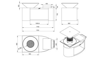 ARTISS Zahradní gril G3 Corten s deskou z nerezové potravinářské oceli