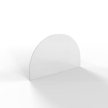 HS Flamingo sklo pod kamna - Oblouk 700x450 mm / R350 / 6 mm