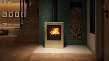 HS FLAMINGO krbová kamna EVENES - olivová