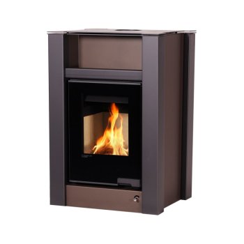 HS FLAMINGO krbová kamna AQUAFLAM VARIO LEND 11 kW - hnědá sametová (bez výměníku)