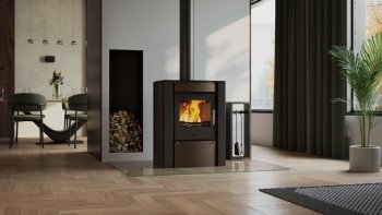 HS FLAMINGO krbová kamna AMOS - hnědá sametová