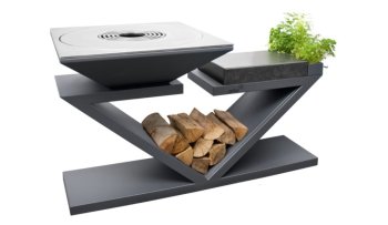 ARTISS Zahradní gril G5 Grafit s deskou z nerezové potravinářské oceli