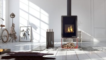 HS FLAMINGO krbová kamna DELUXE PENTAI - červená