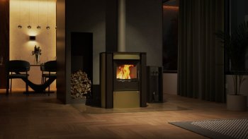 HS FLAMINGO krbová kamna AMOS - olivová