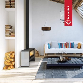 KRATKI krbová kamna JUNO 12 bílý