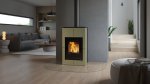 HS FLAMINGO krbová kamna AQUAFLAM VARIO SAPORO 11/7 kW - olivová