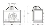 UNIFLAM krbová vložka 700 STANDARD levé prosklení s klapkou 601-713 (II. Jakost)