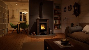 Kachlová kamna AQUAFLAM VARIO PERU 11/5kW, kachle hnědá