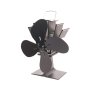 Ventilátor na kamna FLAMINGO čtyřlopatkový, černý