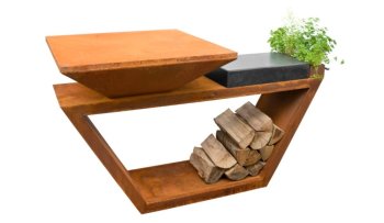 ARTISS Zahradní gril G4 Corten s deskou z uhlíkové oceli