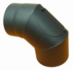 Kouřovod - koleno 90/120mm/1,5mm s čistícím otvorem