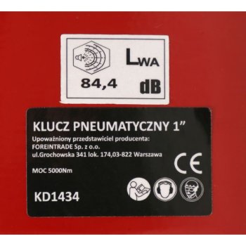 Kraft&Dele KD1434 pneumatický rázový utahovák 5000Nm + kufr