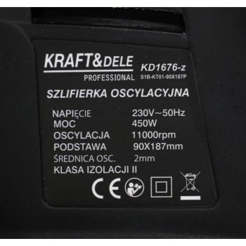Kraft&Dele KD1676-Z vibrační bruska 450W