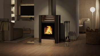 HS FLAMINGO krbová kamna AQUAFLAM VARIO LEND 11/7 kW - krémová - elektronická regulace