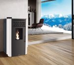 Peletová kamna Bronpi CORAL, 13 kW, slonovina