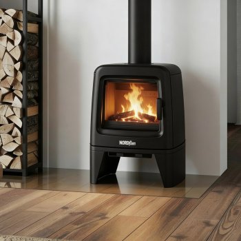 Krbová kamna NORDflam ROMA, 5,7 kW, černá