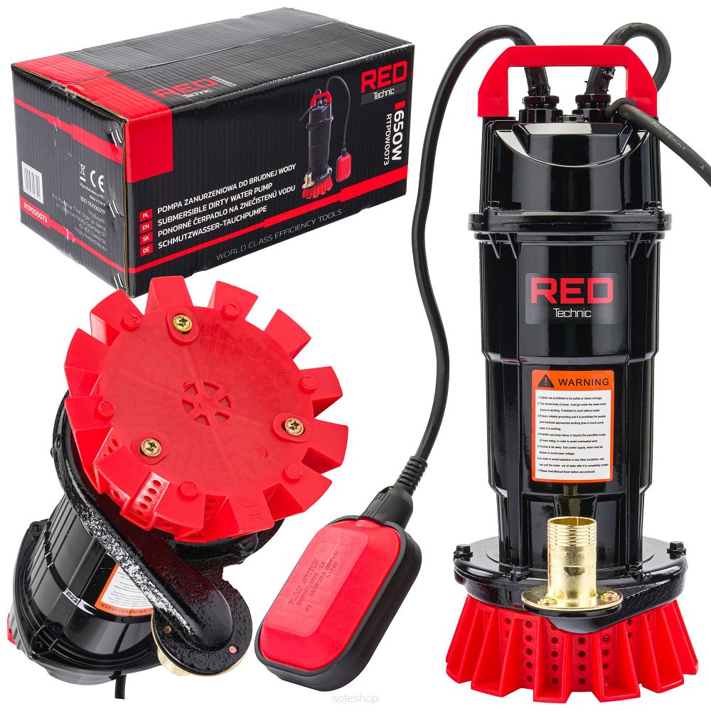 Levně POWERMAT Ponorné čerpadlo na vodu 8000l/h 1" plovák RTPDW0073