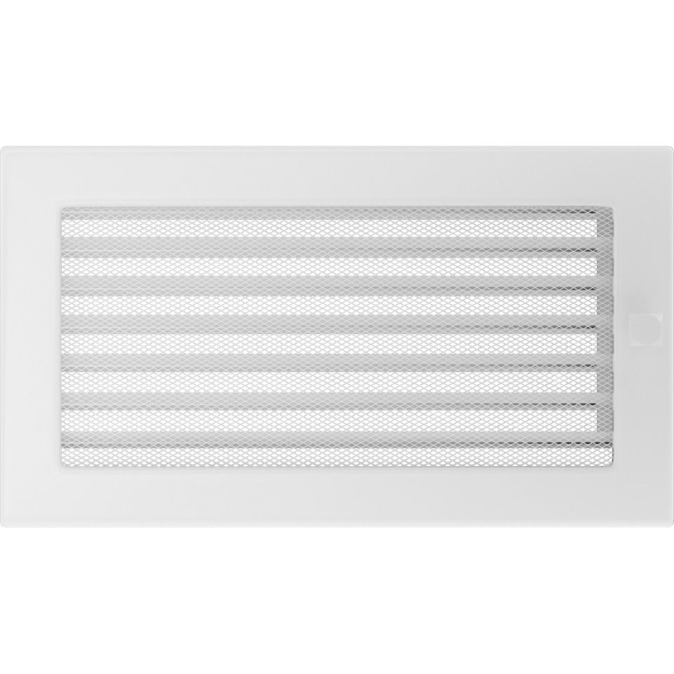 Levně Krbová mřížka 17x30 BASIC bílá s žaluzií