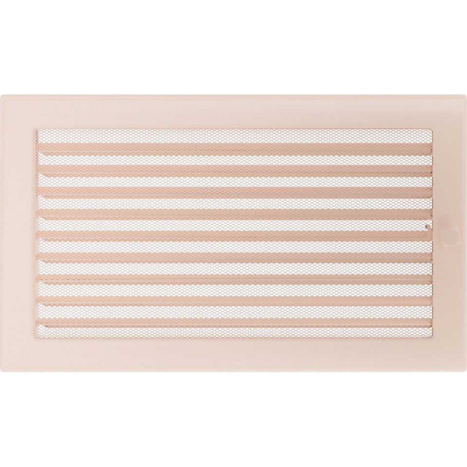 Levně Krbová mřížka 22x37 BASIC krémová s žaluzií