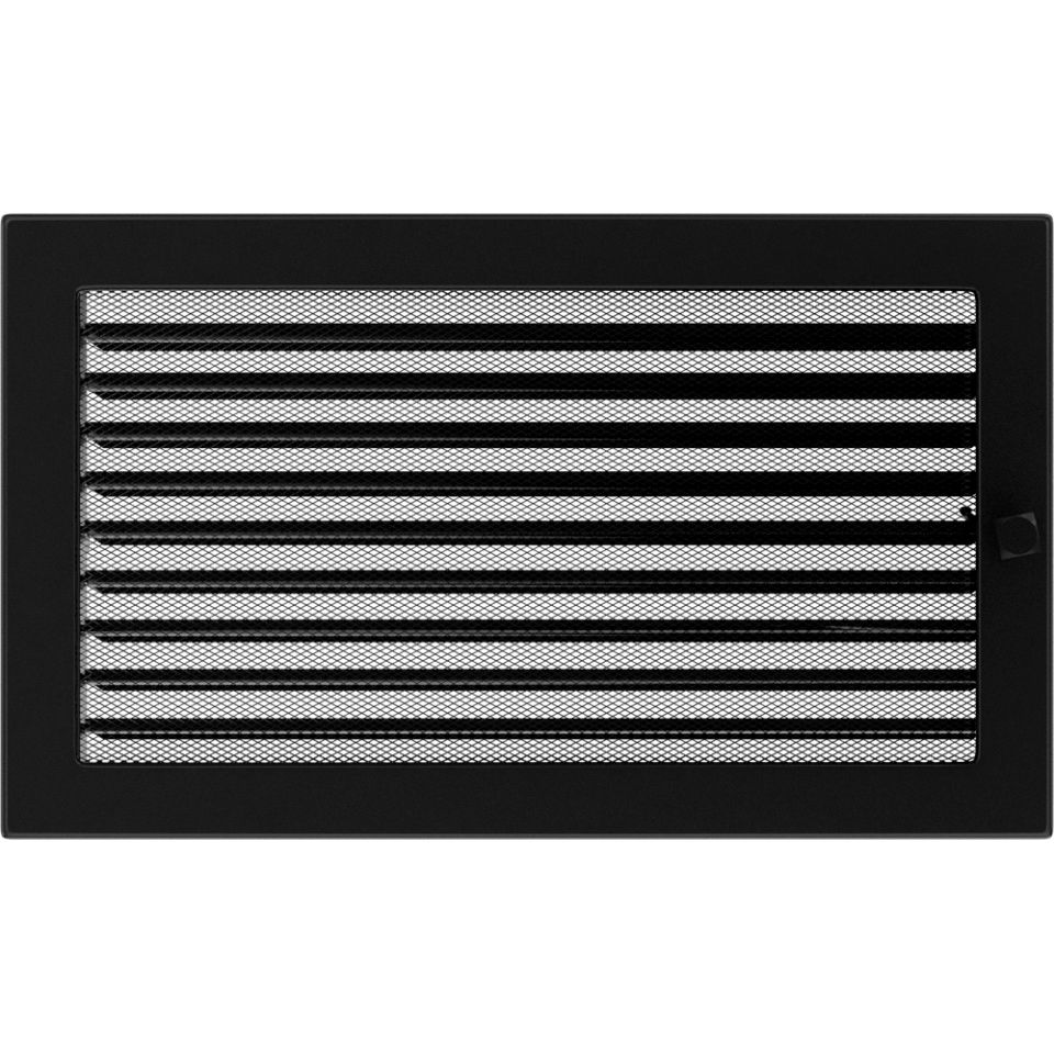 Levně Krbová mřížka 22x37 BASIC černá s žaluzií