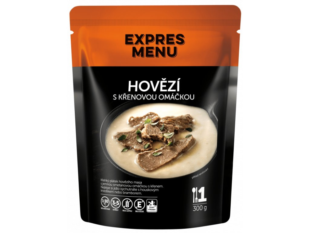 Expres Menu hovězí s křenovou omáčkou 1 porce 300g